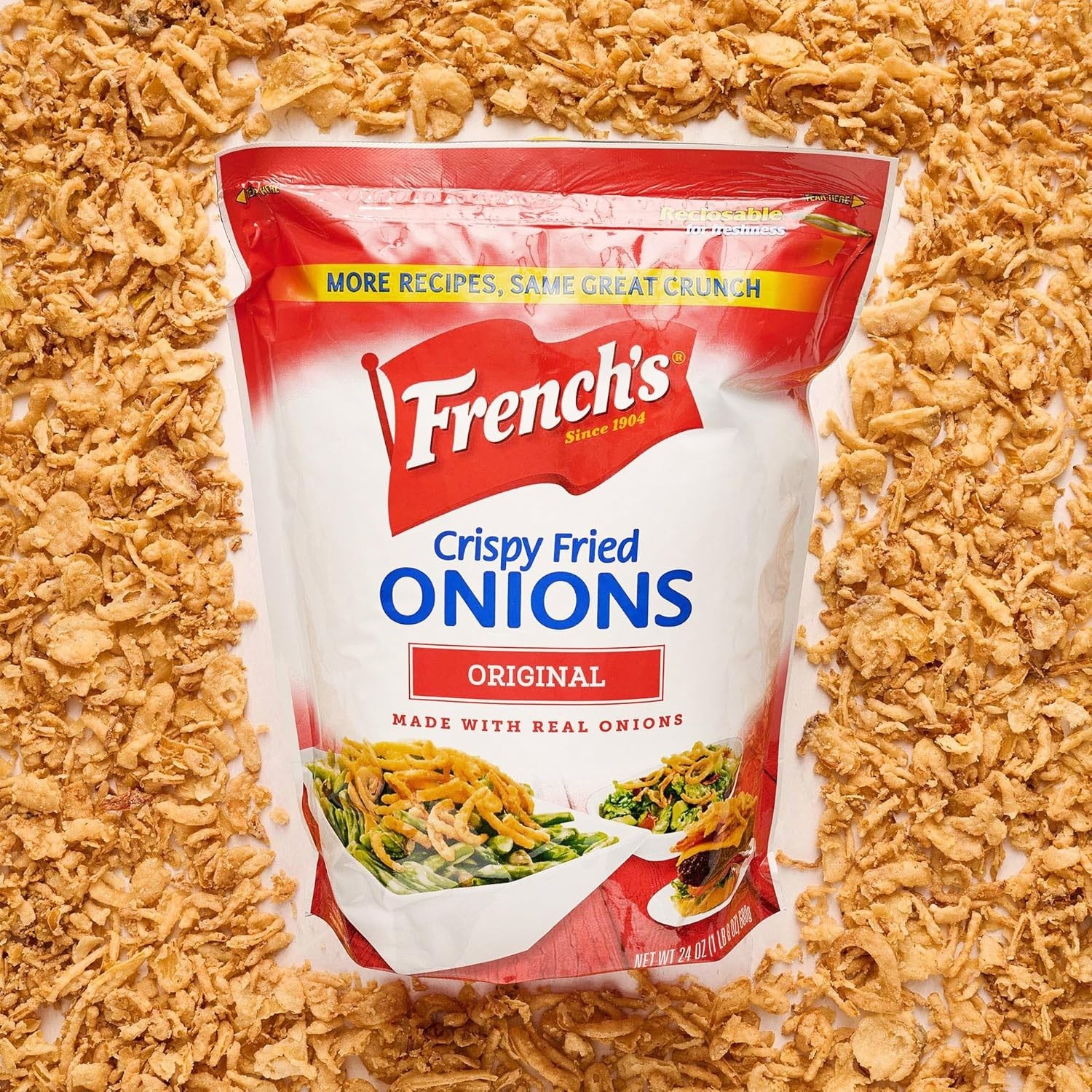 French&rsquo;s Crispy Onions – 24 oz Bag for Green Bean Casseroles