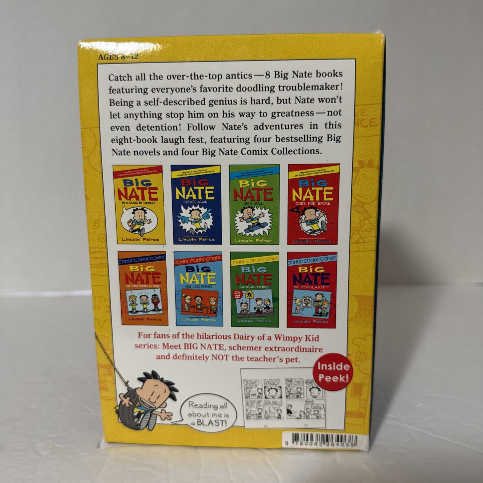 Big Nate Book Set of 8 by Lincoln Peirce PB Classroom Summer Reading