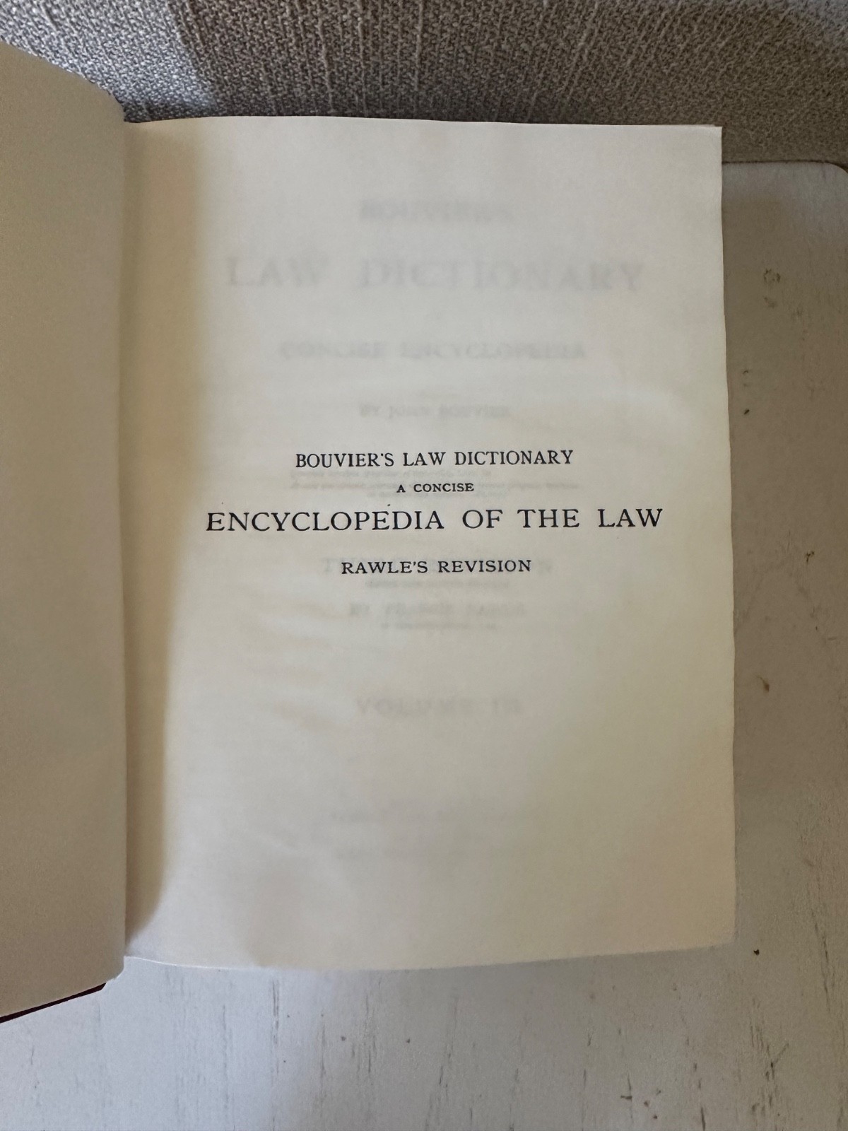 Bouviers Law Dictionary 3 Volume Set 1914 Leather Bound Reprinted 2018 *Excellan