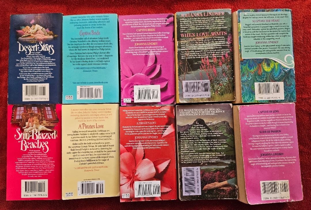 Used Romance Books – Johanna Lindsey, Bertrice Small, and other authors