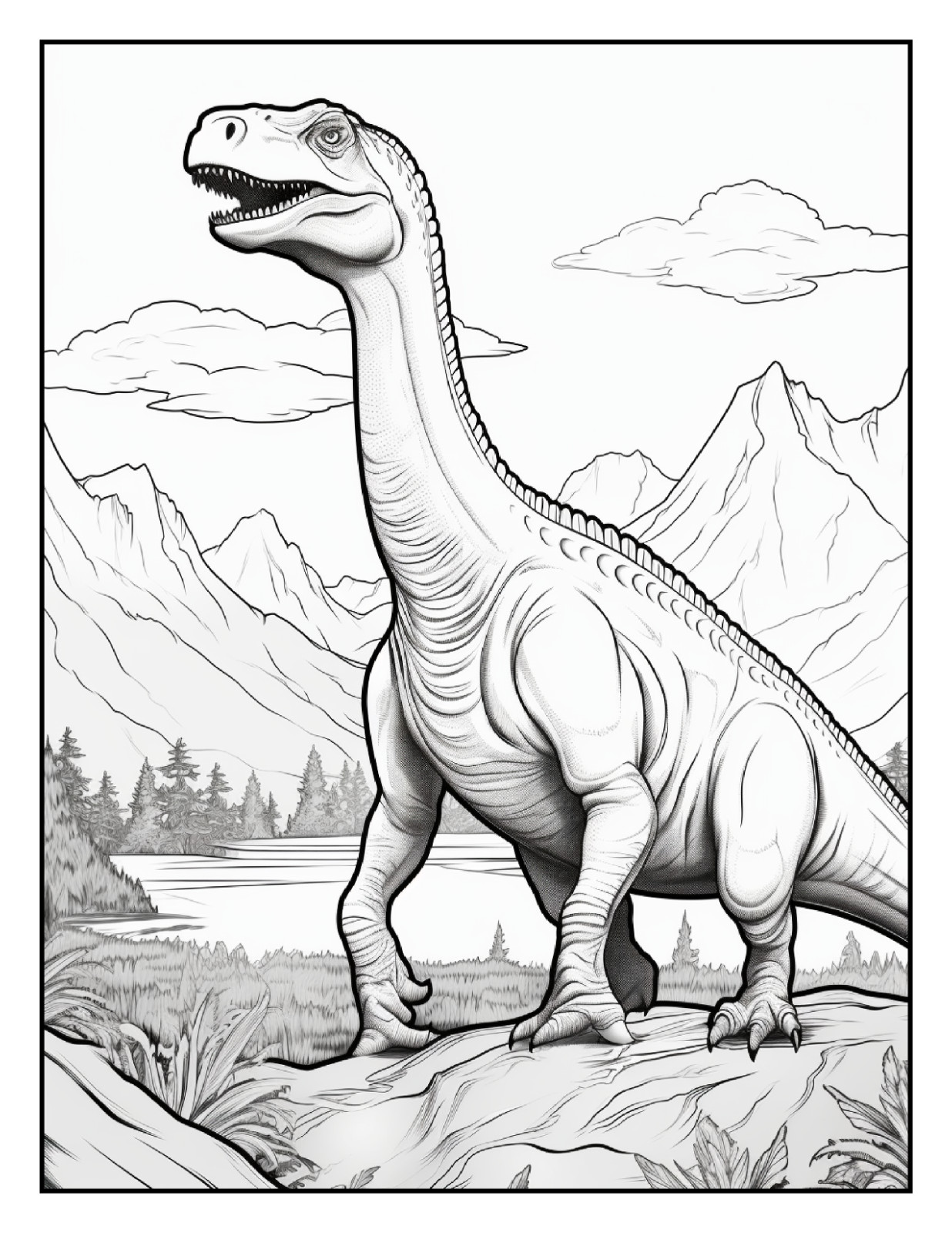 « Cute Dinosaur Coloring Book – Perfect Gift for Kids Who Love Dinosaurs »