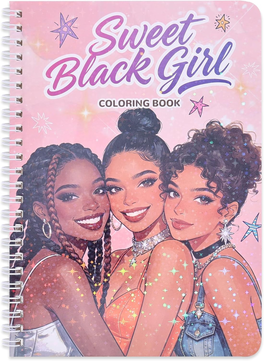 Women&rsquo;S Coloring Book 30 Pages Black Girls Coloring Books for Adults to Relax an