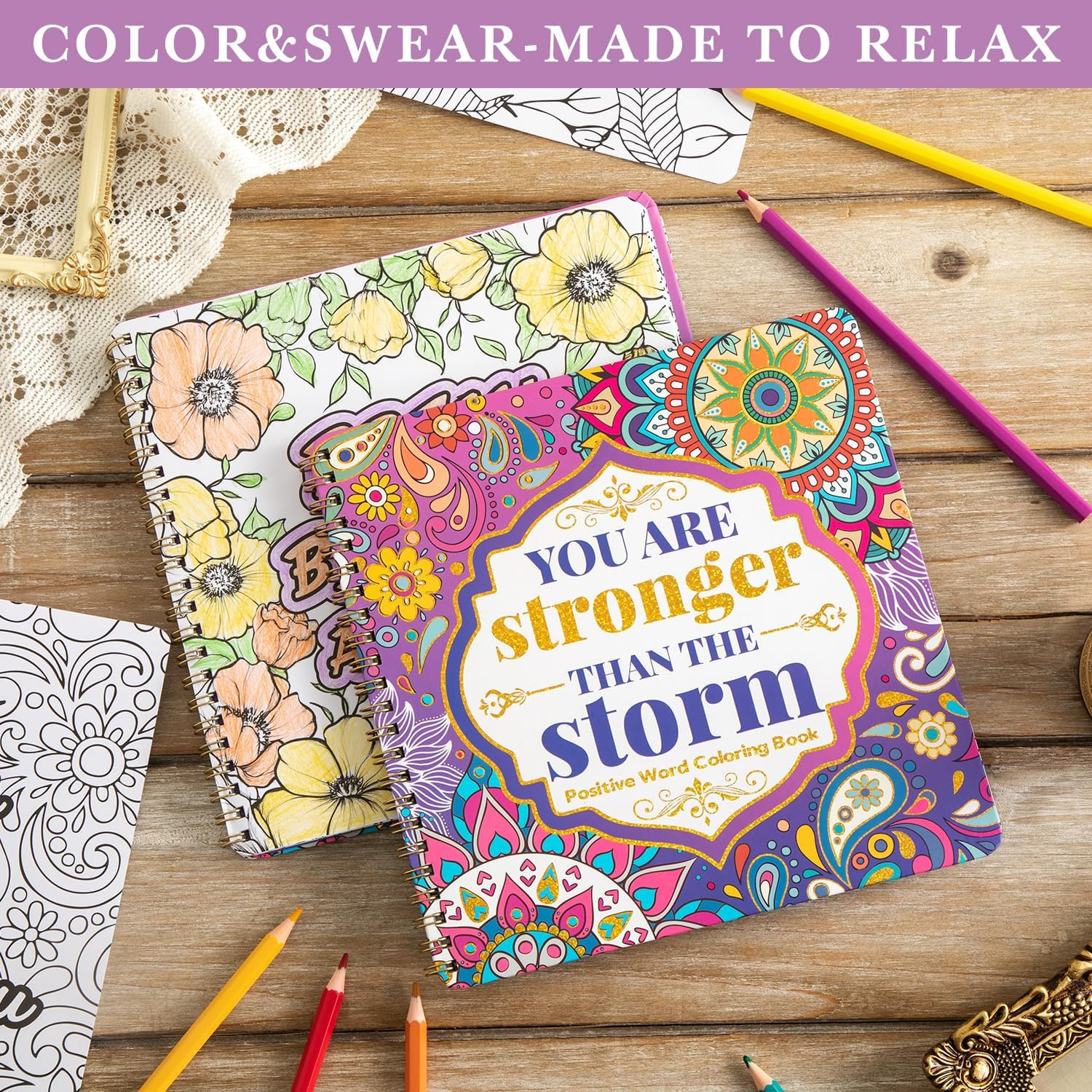 Women&rsquo;S Coloring Book 30 Pages Inspirational Quotes Coloring Books for Adults to