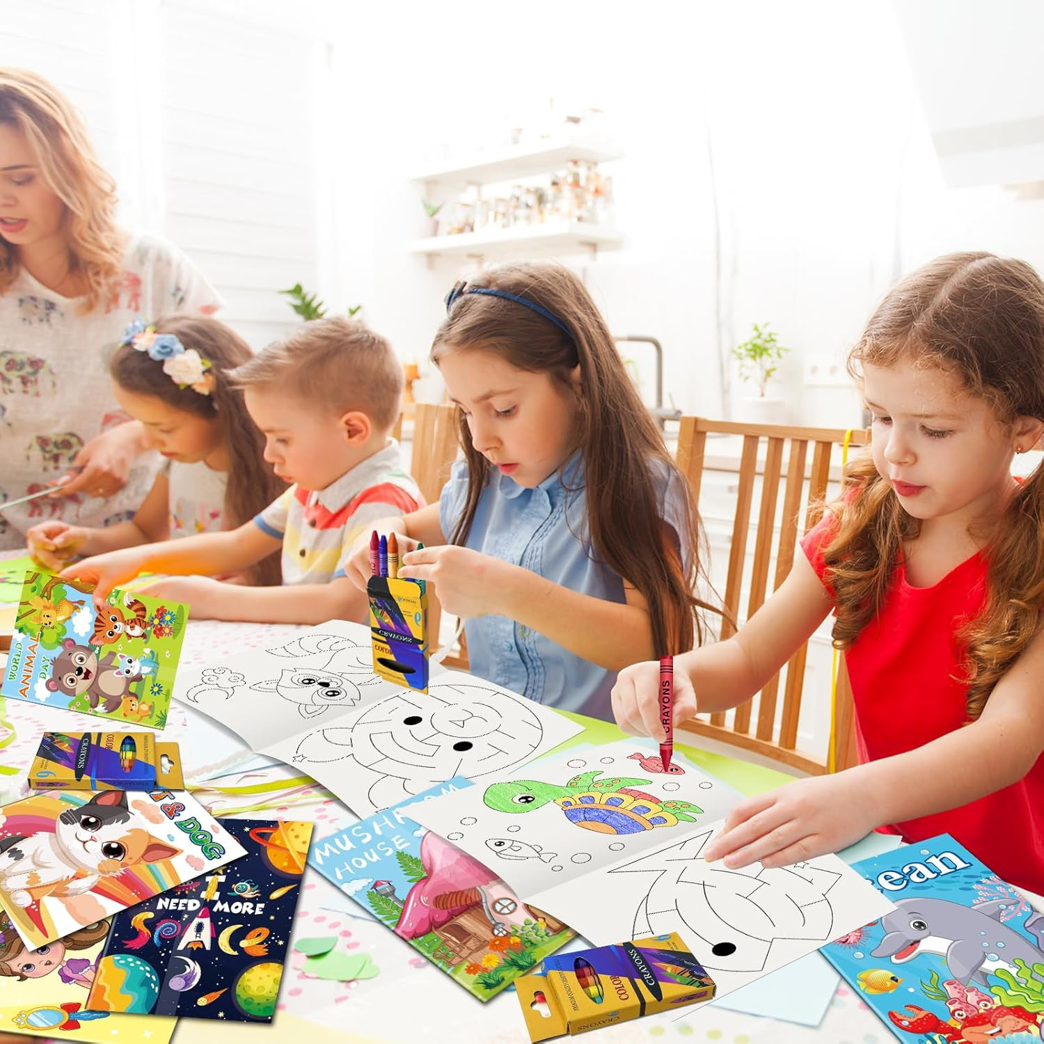 20 Pcs Small Coloring Books for Kids Ages 4-8(5.1 * 6.7in), Bulk Coloring Books
