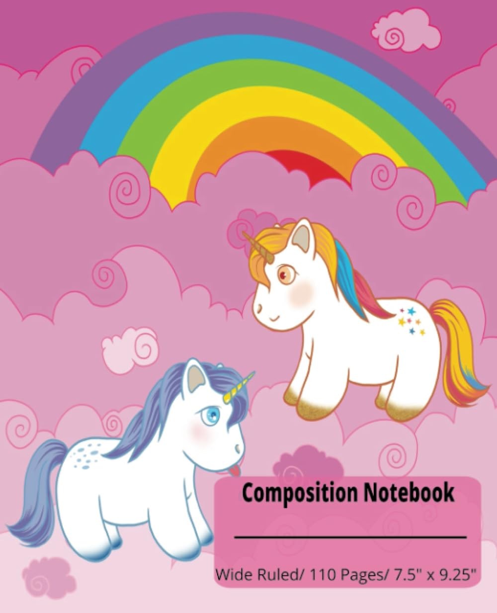 Composition Notebook Rainbow Unicorn Wide Ruled | 110 Pages | 7.5&Prime; x 9.25&Prime; | …
