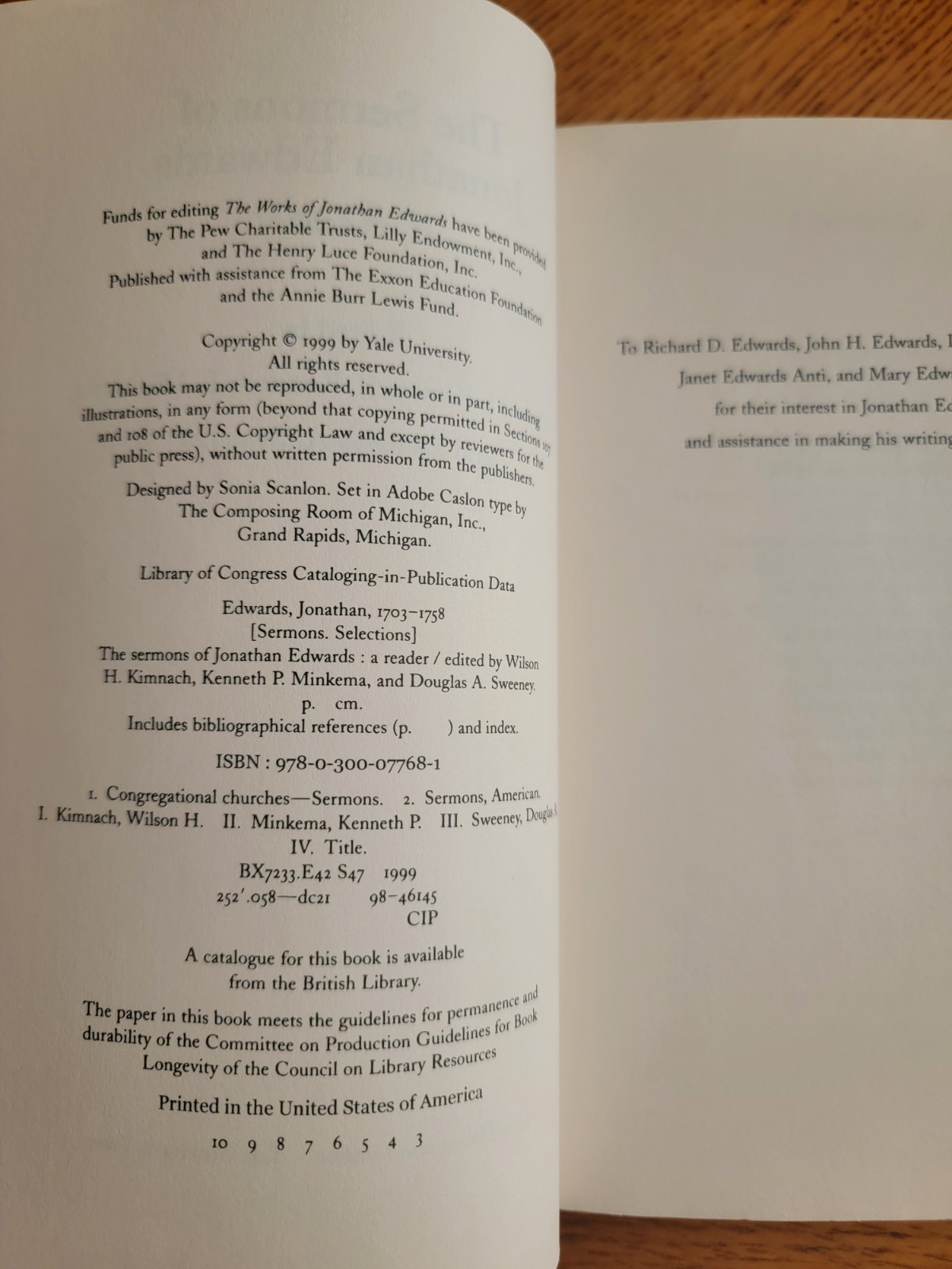 The Sermons of Jonathan Edwards: A Reader