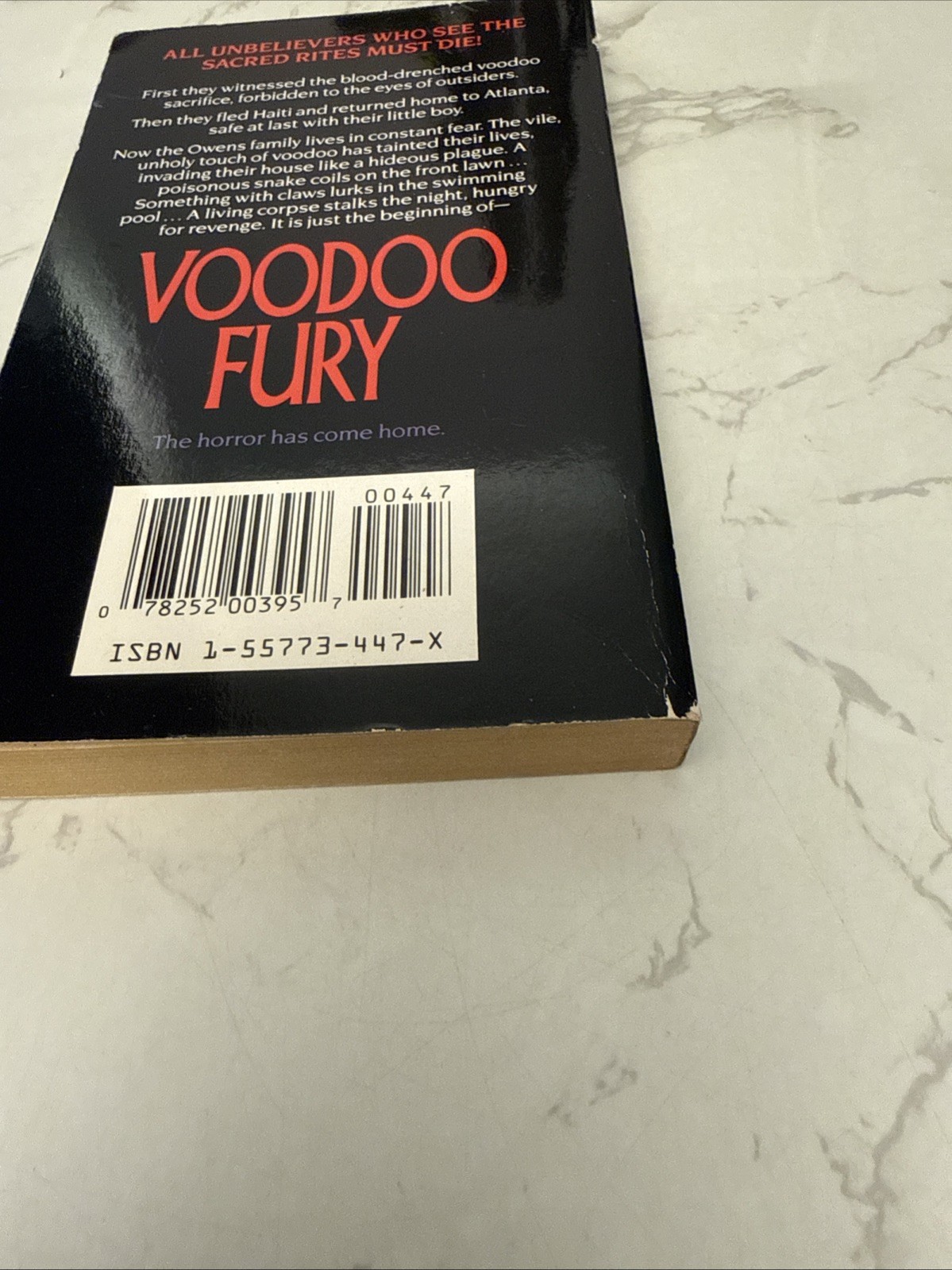 Voodoo Fury by Gregg Loomis (1991, Diamond Edition First Printing)Horror