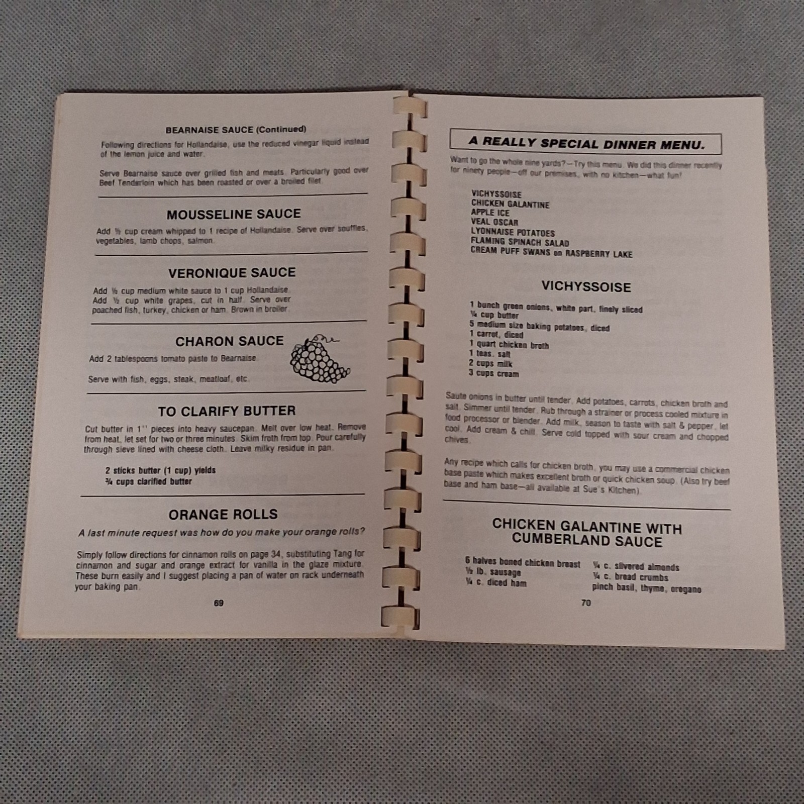 Sue&rsquo;s Kitchen Cookbook Jonesboro Arkansas Restaurant 1989 Edition 76 Pages