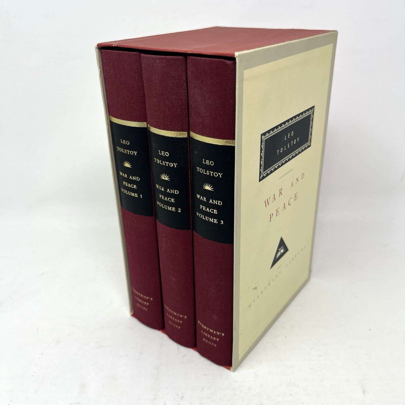 WAR AND PEACE 3 volume HC set w/ Slipcase Leo Tolstoy Everyman&rsquo;s Library