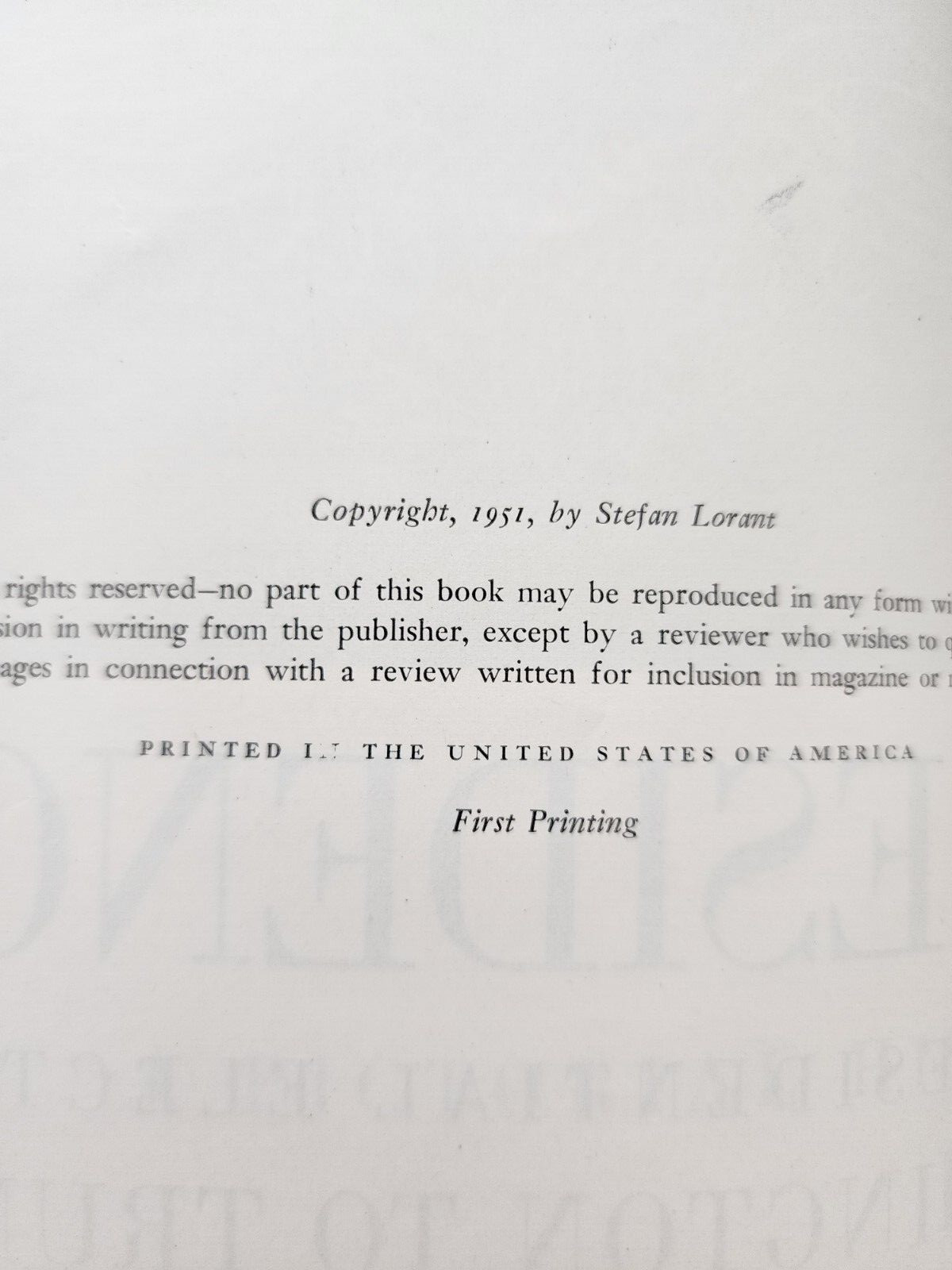 Vintage 1951 The Presidency – Stefan Lorant–The Macmillan Company HC