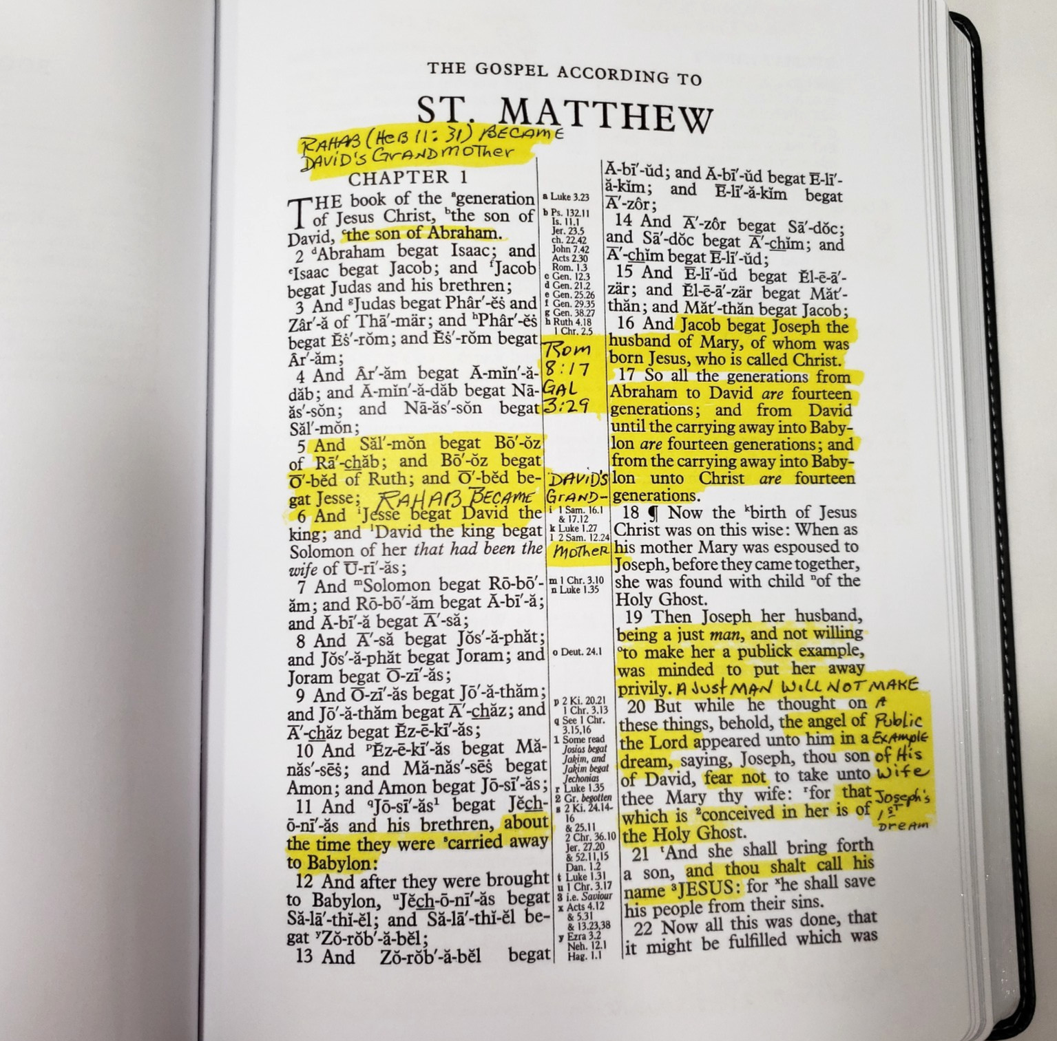 Kenneth Copeland Personal Notes New Testament KJV Study Bible Center Column