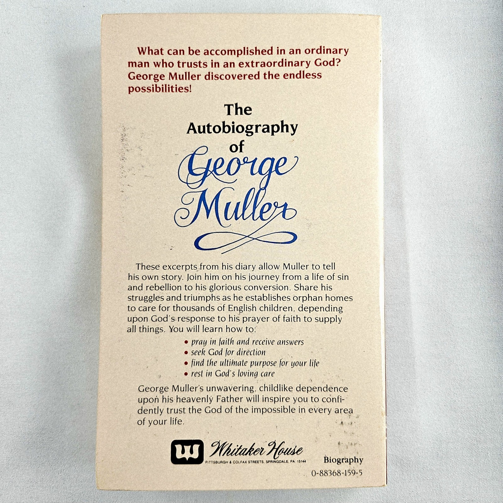 Autobiography Of George Muller Whitaker House 1984 Paperback