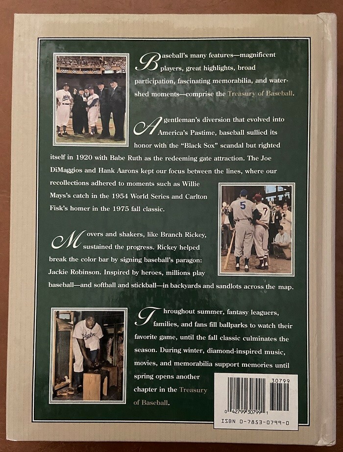 Treasury of Baseball: A Celebration of America&rsquo;s Pastime! 608 Pages!