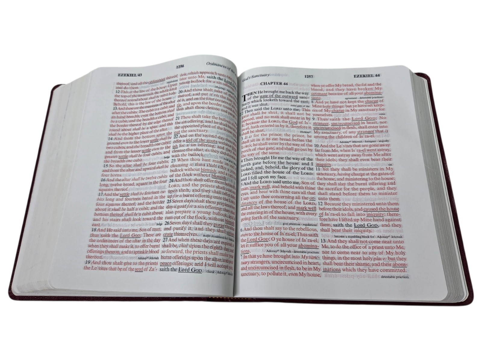 God&rsquo;s Holy Bible KJV Special Margin Edition LARGE PRINT 1999 Burgundy Red Letter