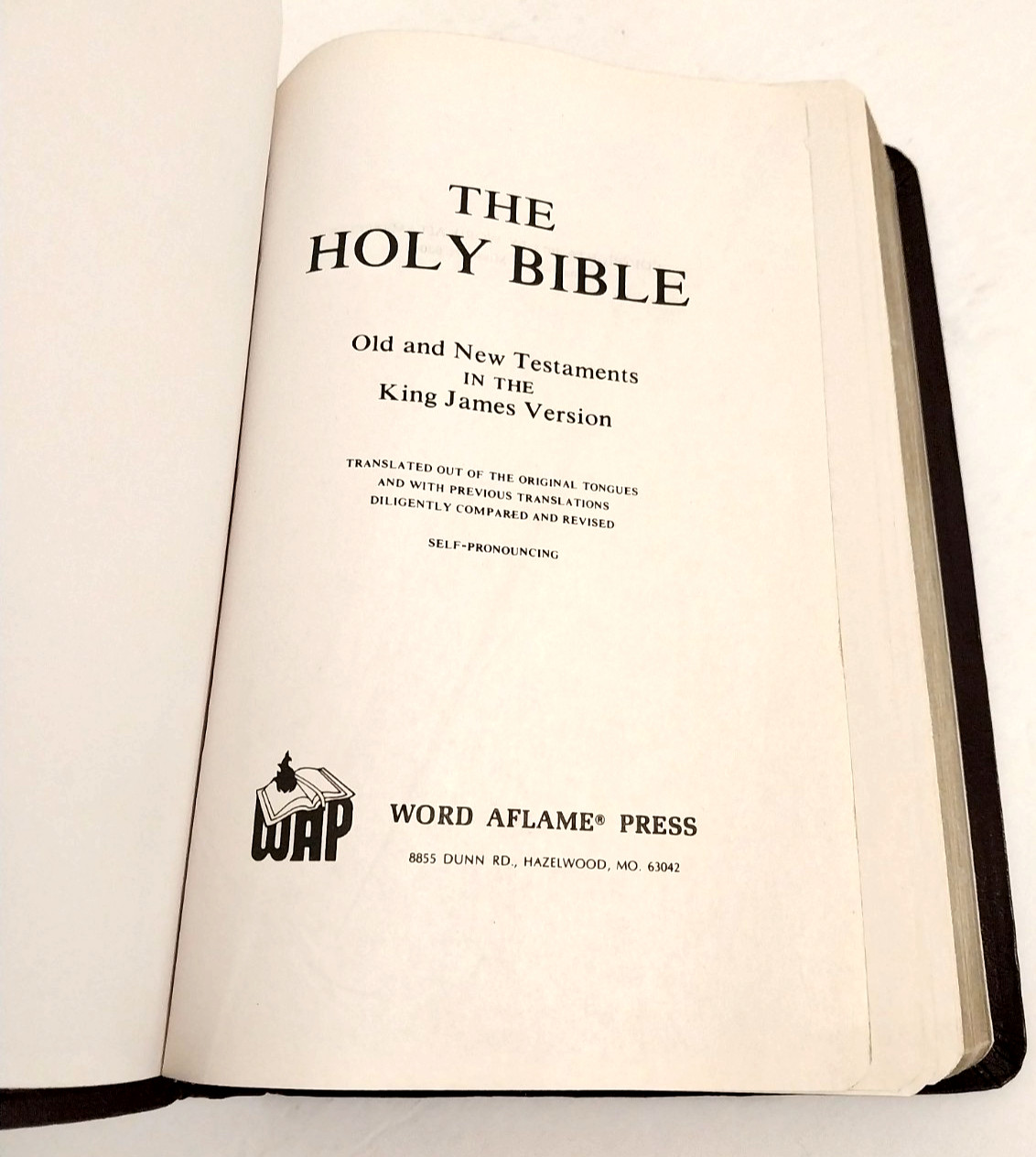 Holy Bible Concordance KJV Red Letter 1973 Burgandy Word Aflame Press