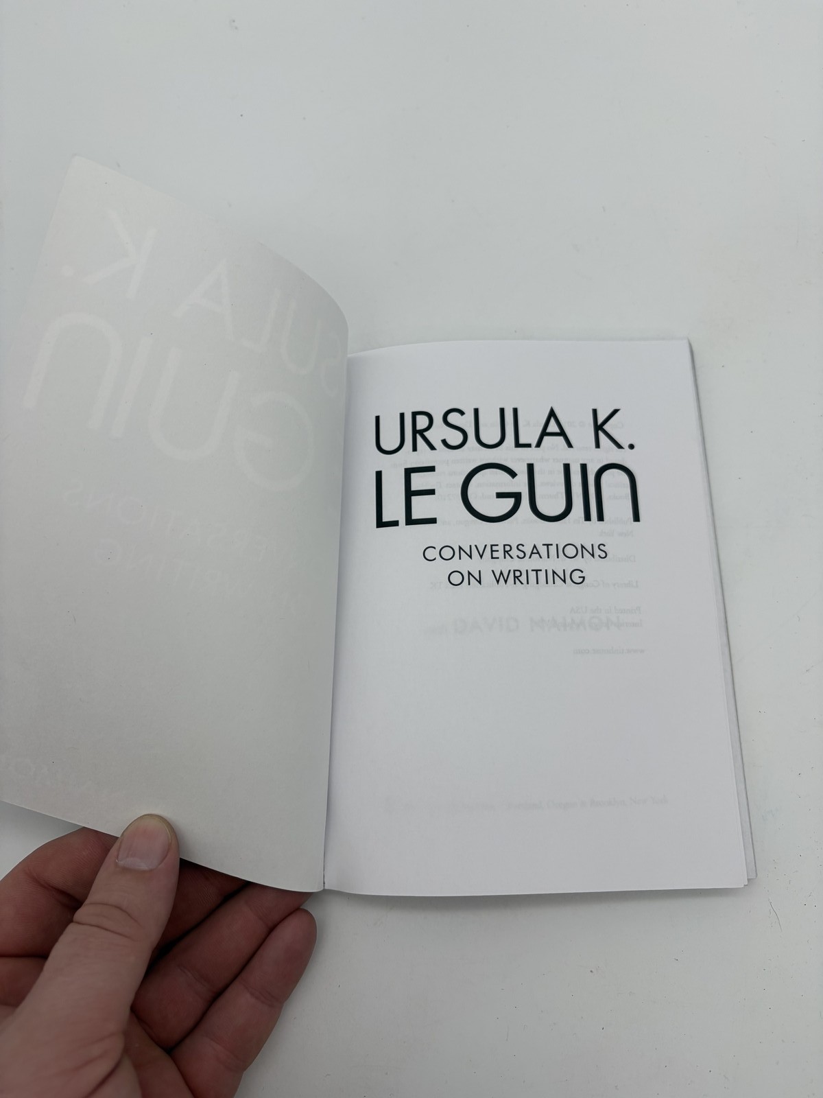 Ursula K. Le Guin Conversations on Writing Advance Reader&rsquo;s Copy Book A20