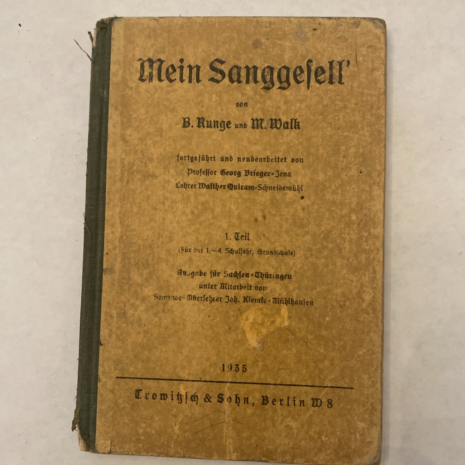 Mein Sanggefell 1935 German Children&rsquo;s book of songs pre WWII