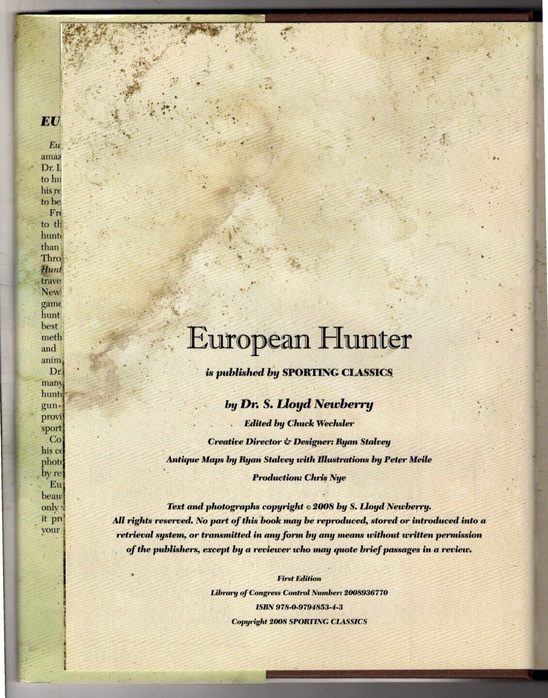 European Hunter: Hunting in 33 Countries by Lloyd Newberry FIRST EDITION 2008