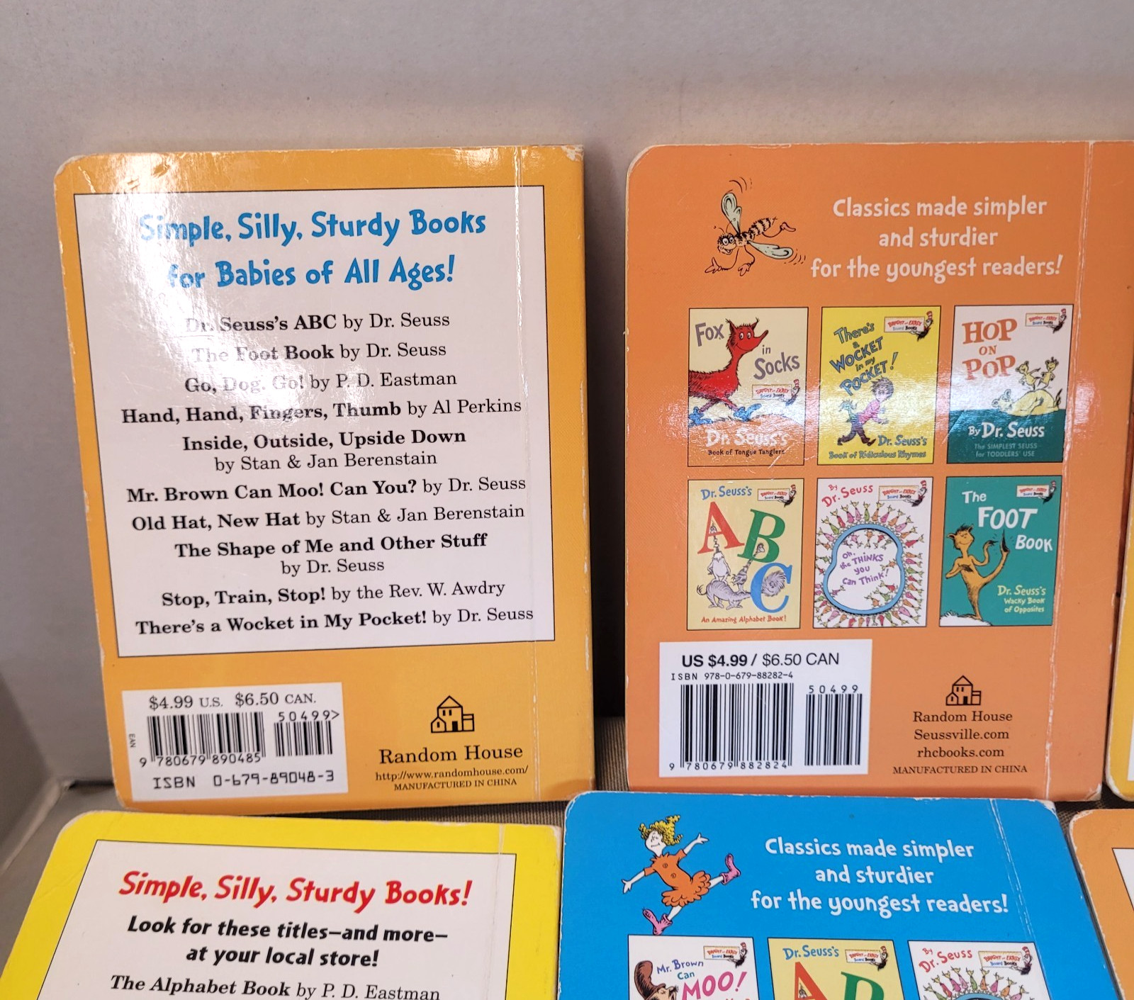 Bright And Early Board Books Dr Seuss Assorted Set Of 6 Children&rsquo;s Books