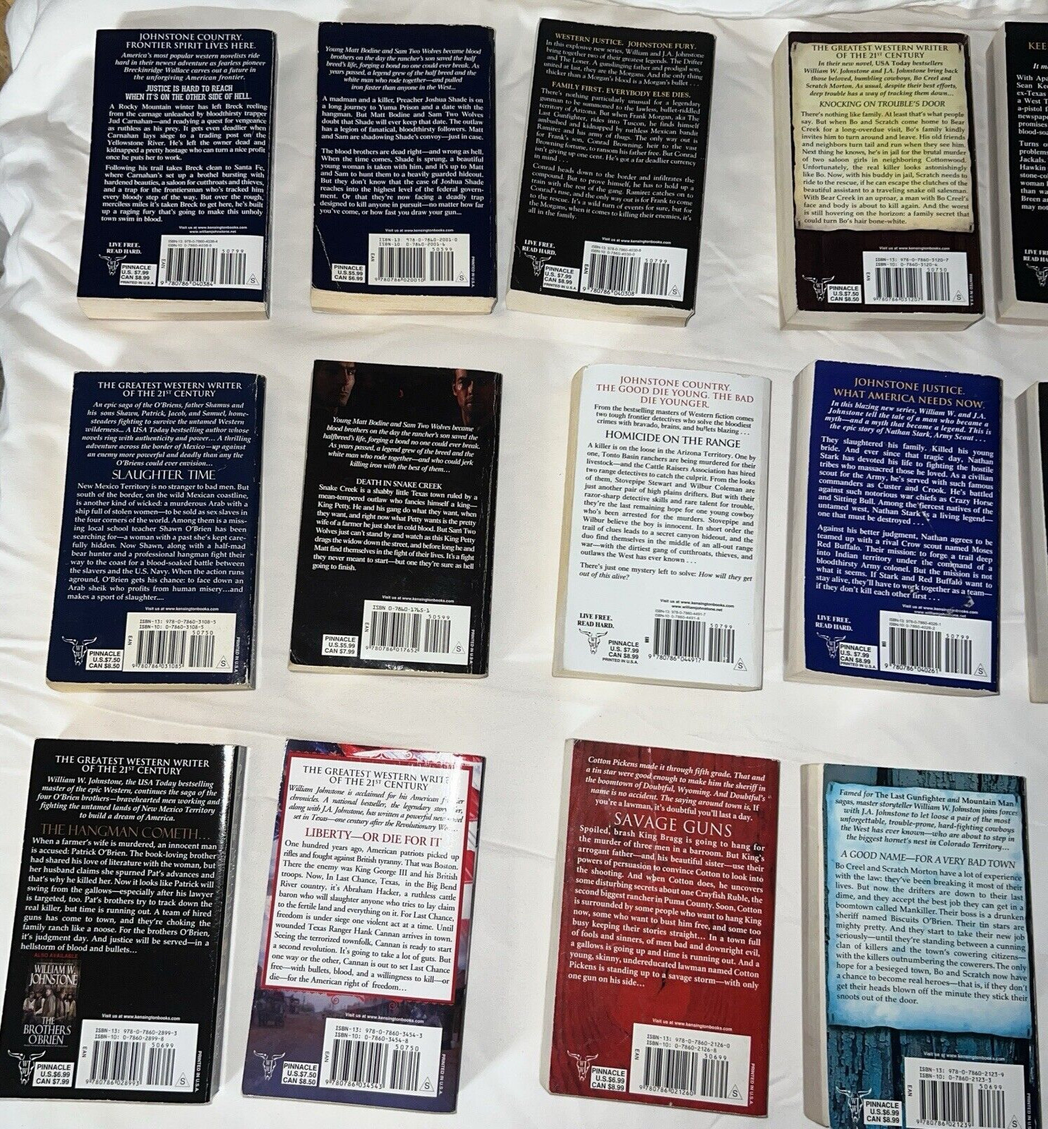 Lot of 20 William W. Johnstone Western Paperback Books Multiple Titles Reading