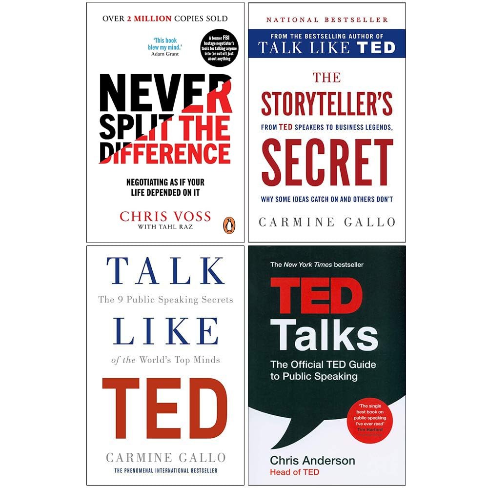 Never Split the Difference, The Storyteller&rsquo;s Secret, Talk Like TED, TED Tal…