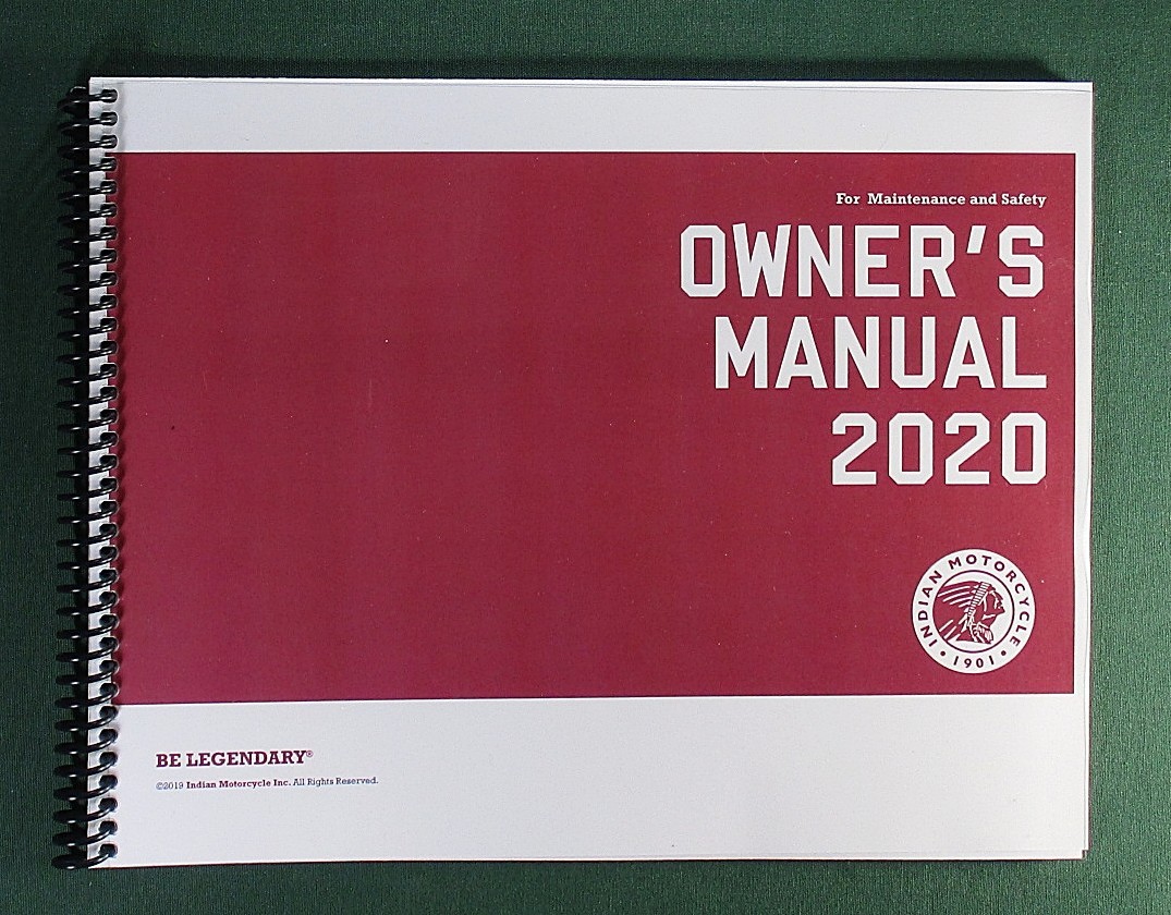 2020 Indian Vintage RIder&rsquo;s Manual with Protective Covers