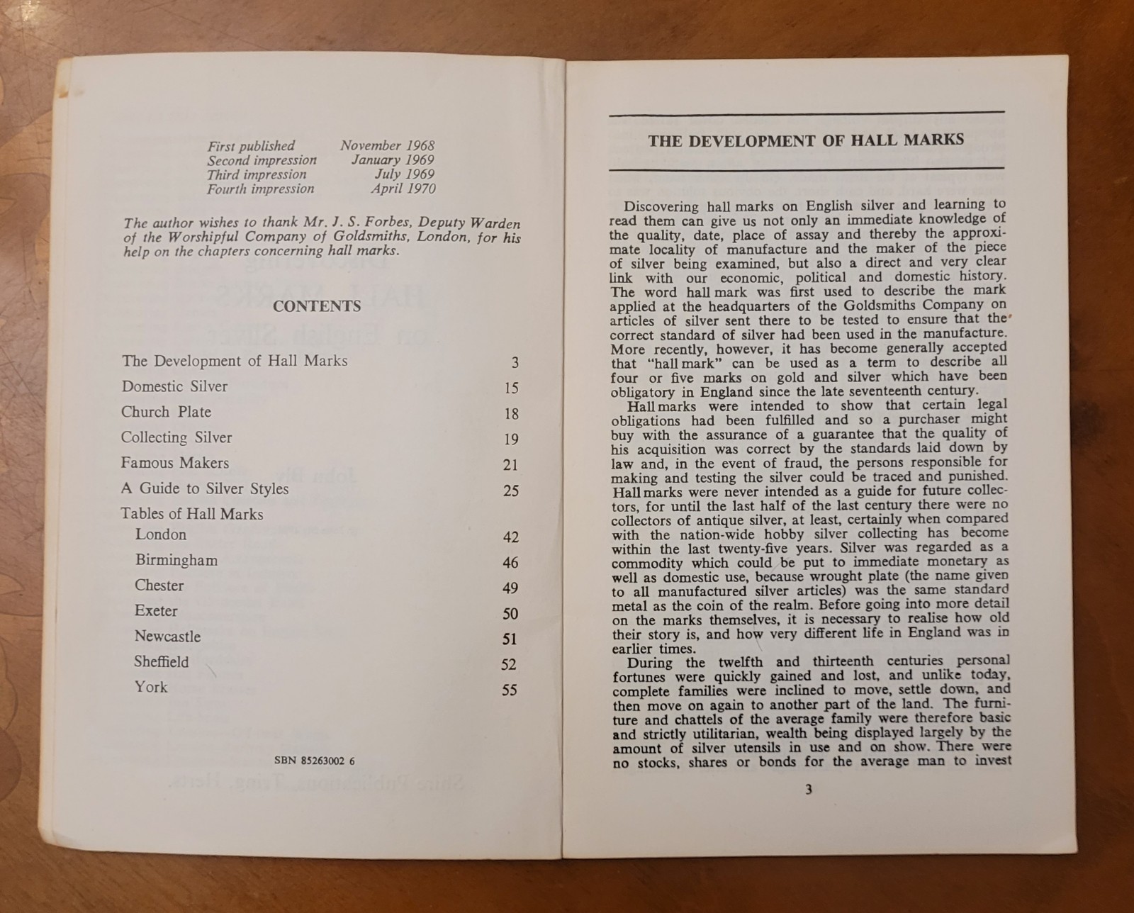 Discovering Hall Marks on English Silver by John Bly, 1970, 56 pages.