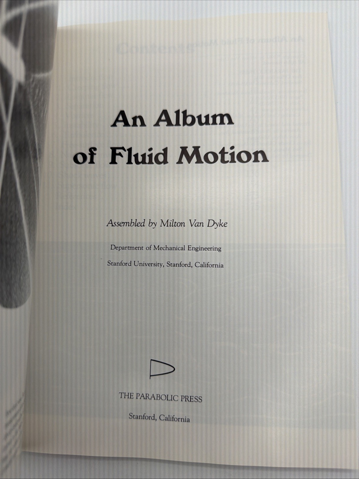 An Album Of Fluid Motion 1982 Paperback 174 Pages Milton Van Dyke Order Form Inc