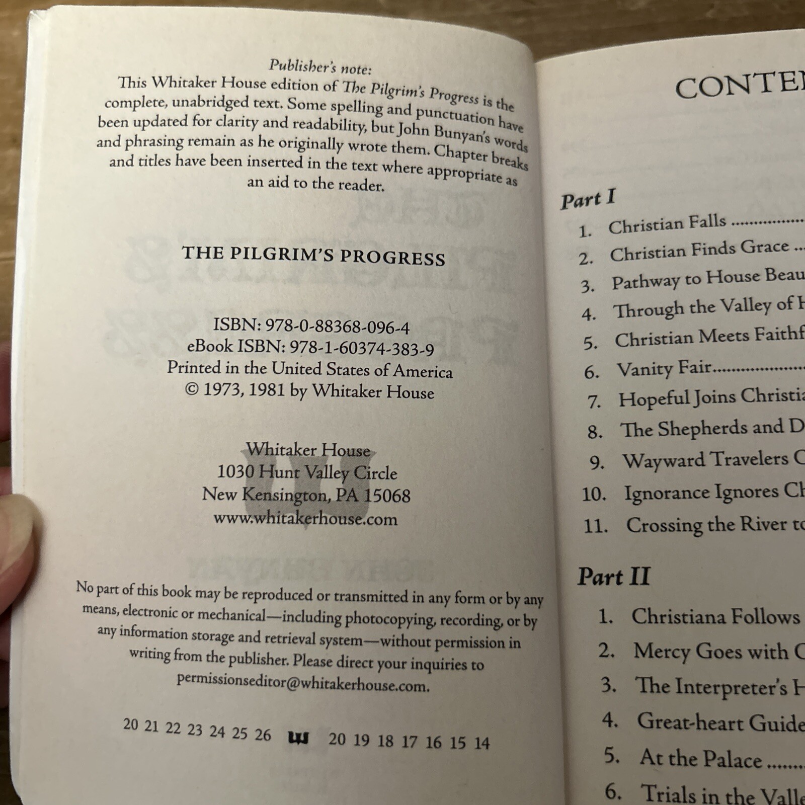 Pilgrim&rsquo;s Progress by John Bunyan 1981 Whitaker House Paperback