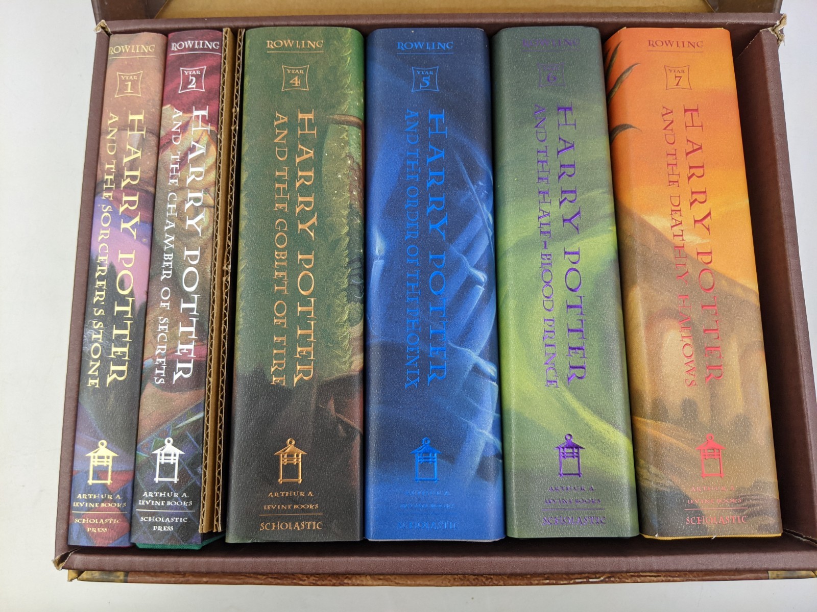 Harry Potter Boxed Set Hardcover 1-7 in Trunk Chest Limited Edition NO BOOK 3