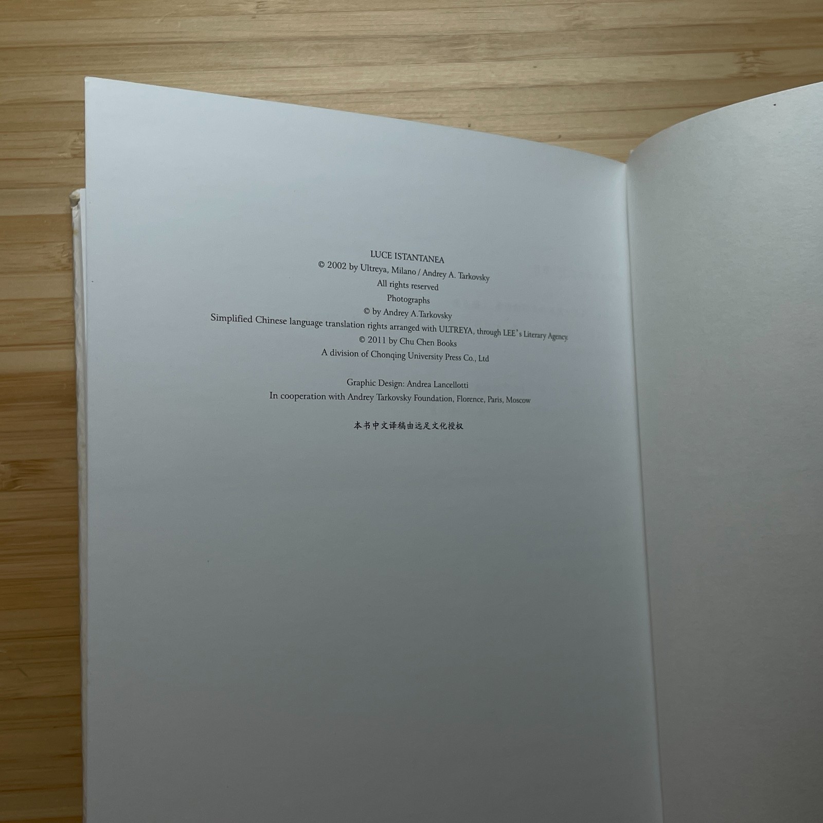Instant Light Tarkovsky Polaroids – Chinese Version – Hardcover