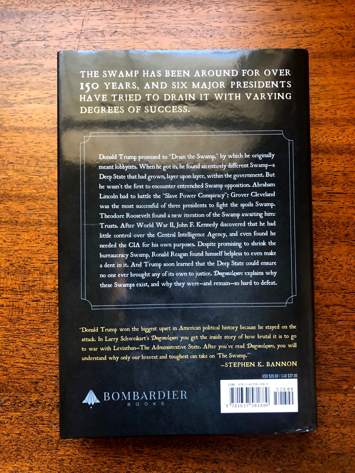 SIGNED « Dragonslayers » by Larry Schweikart: Six Presidents take on The Swamp