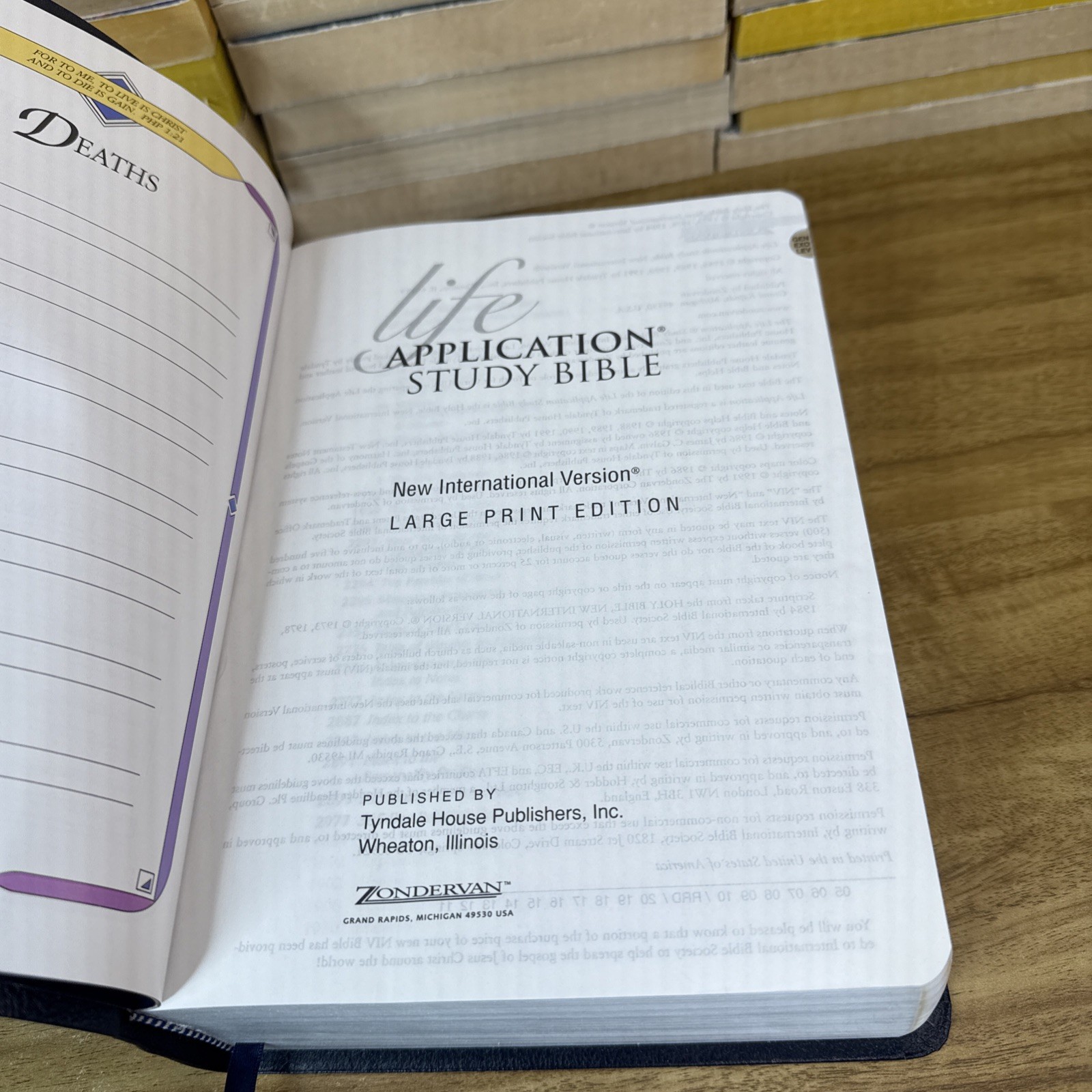 Life Application by Zondervan Staff and Bruce B. Barton 1995 Bonded Leather