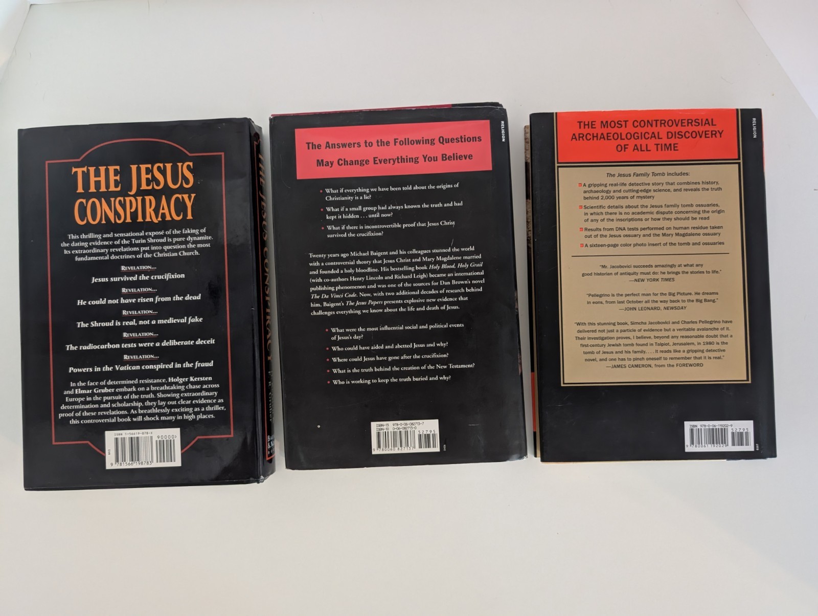 Jesus Conspiracy Papers Family Tomb HC Lot Biblical Archaeology Turin Shroud