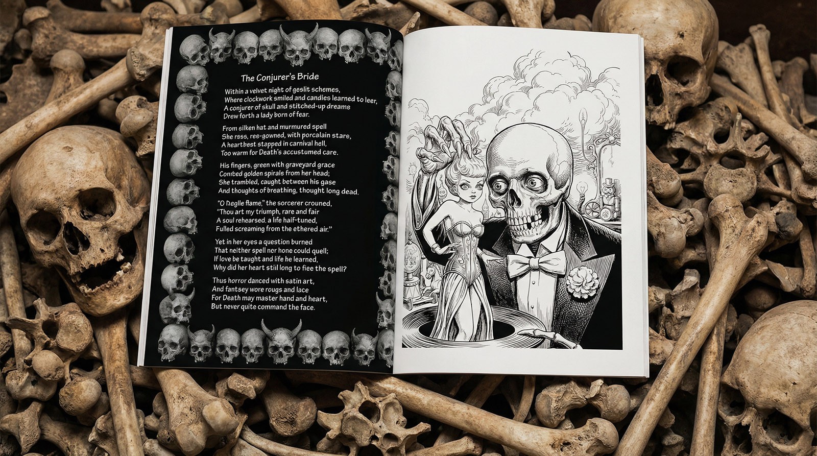 Skulls & Skeletons Adult Coloring Book