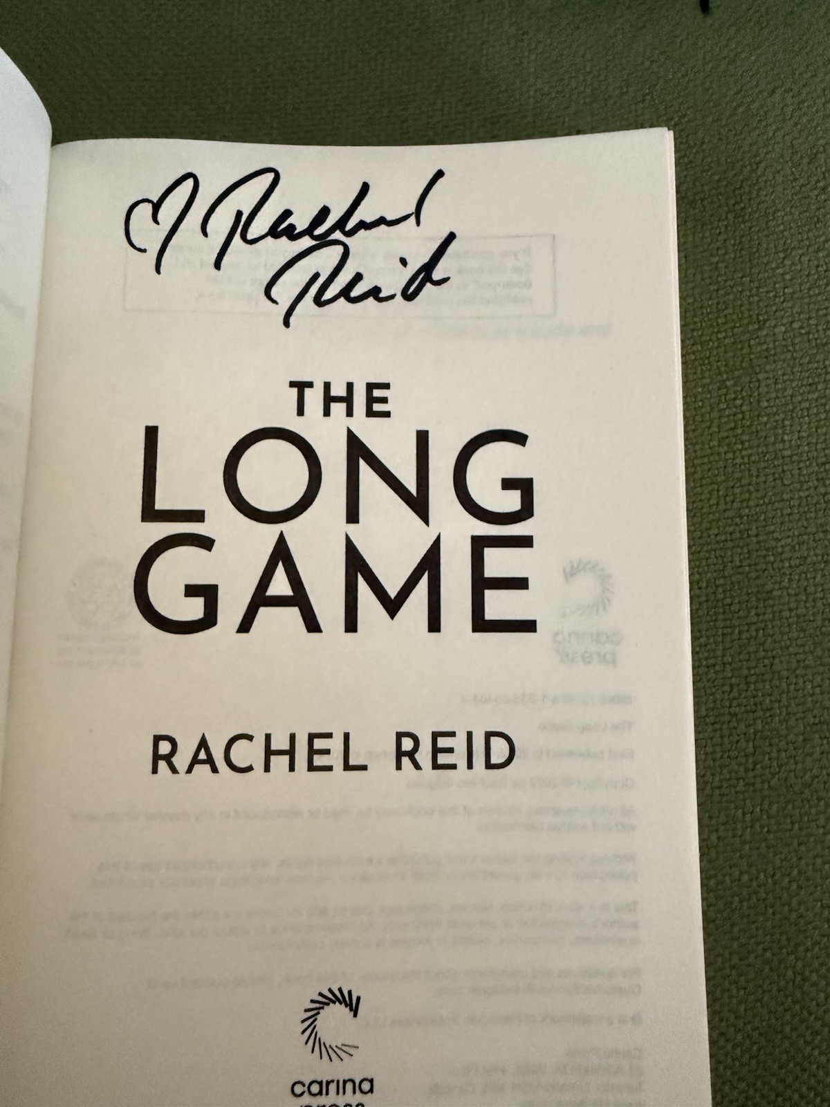 Heated Rivalry And The Long Game Books Signed By Rachel Reid