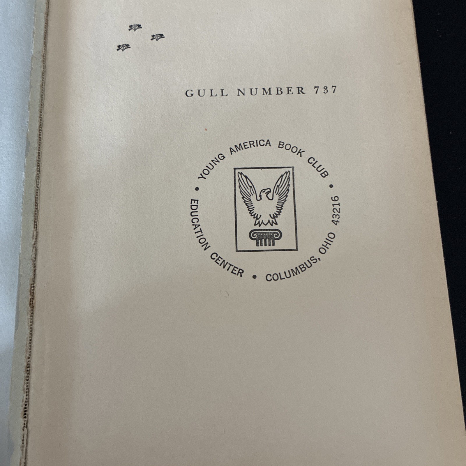 GULL NUMBER 737 by Jean Craighead George, 1964 Young America Book Club Edition