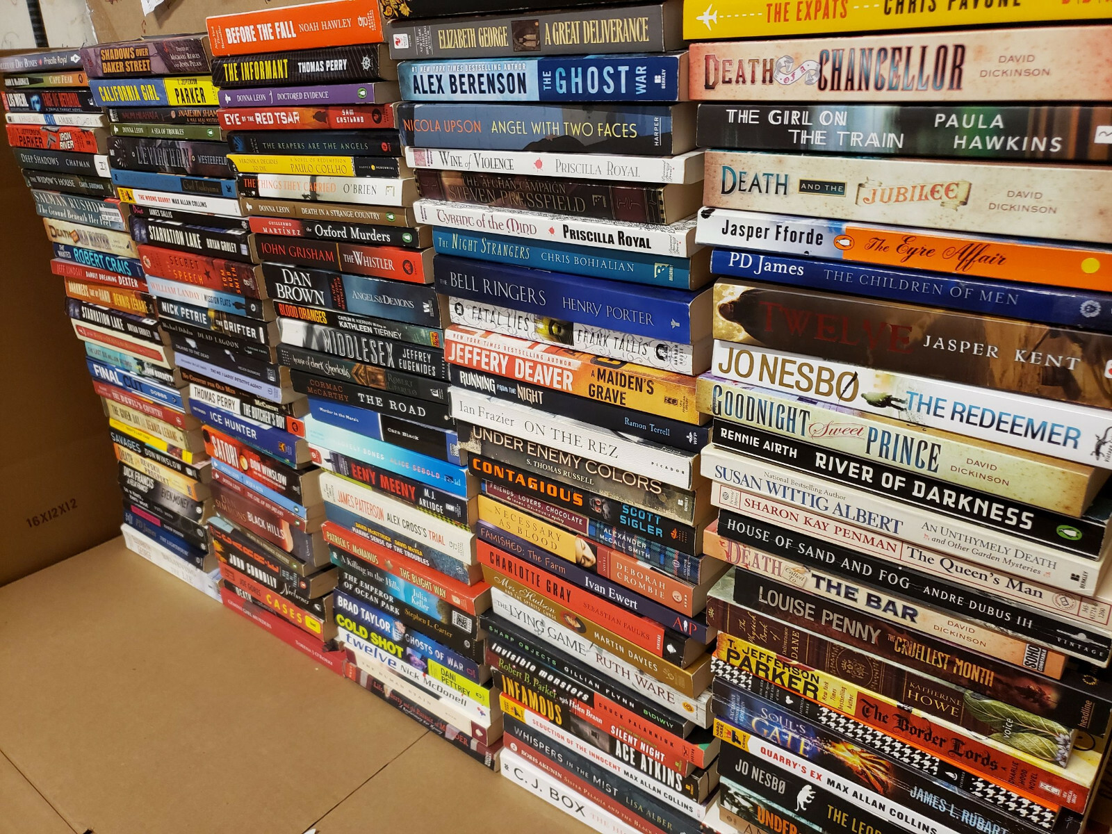 Lot of 10 Mystery Large Trade Paperback Books Suspense Thriller Crime Murder MIX