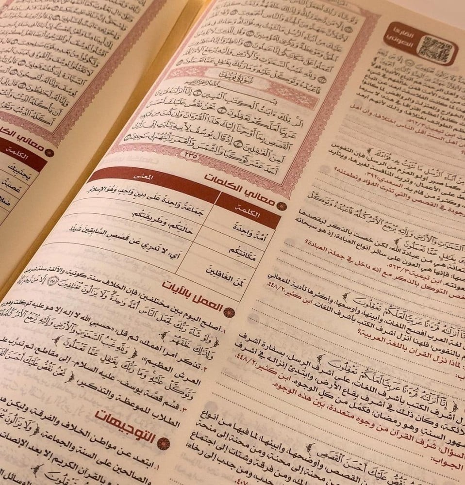 The Quran: Reflect and Act (Small Size, 6.5&Prime; x 9.5&Prime;) كتاب القران تدبر و عمل