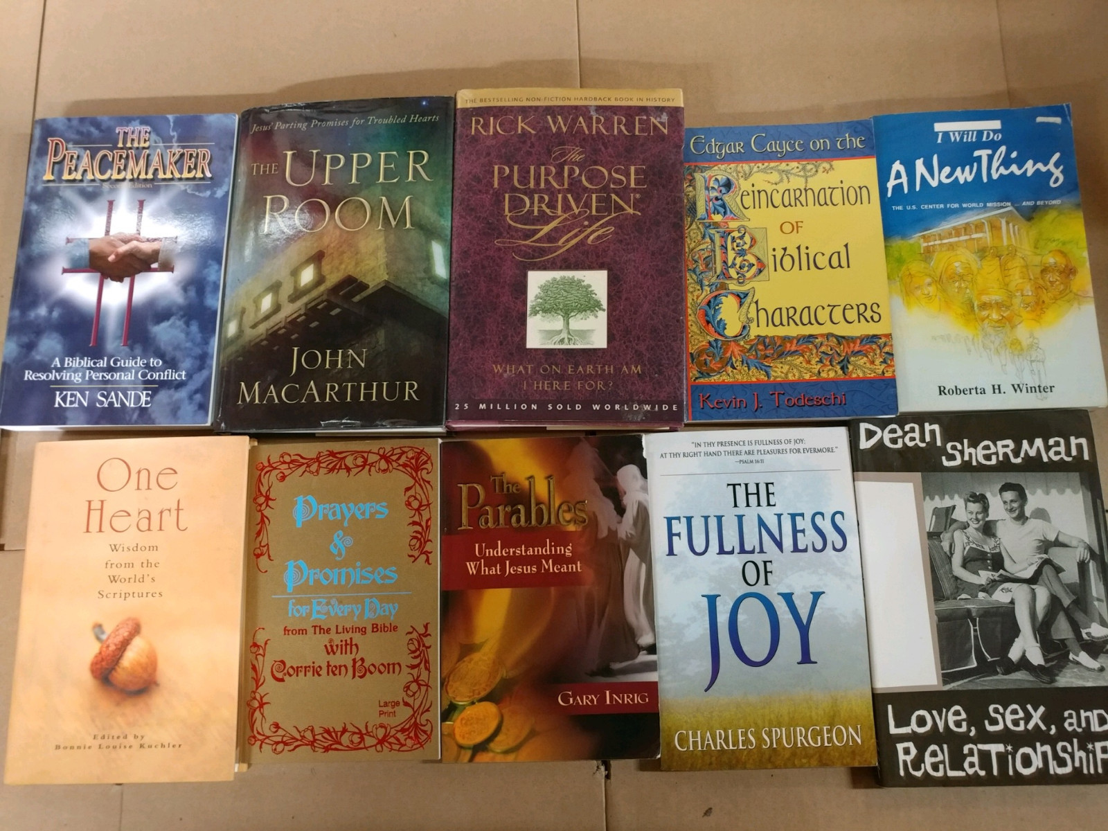 Lot of 10 Christian Prayer Sermon Christ Theology Meditation Books RANDOM*MIX