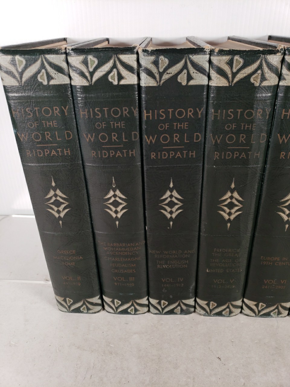 Ridpath&rsquo;s History of the World (1930&rsquo;s – 8 Books – Volumes 2 – 9 Only)
