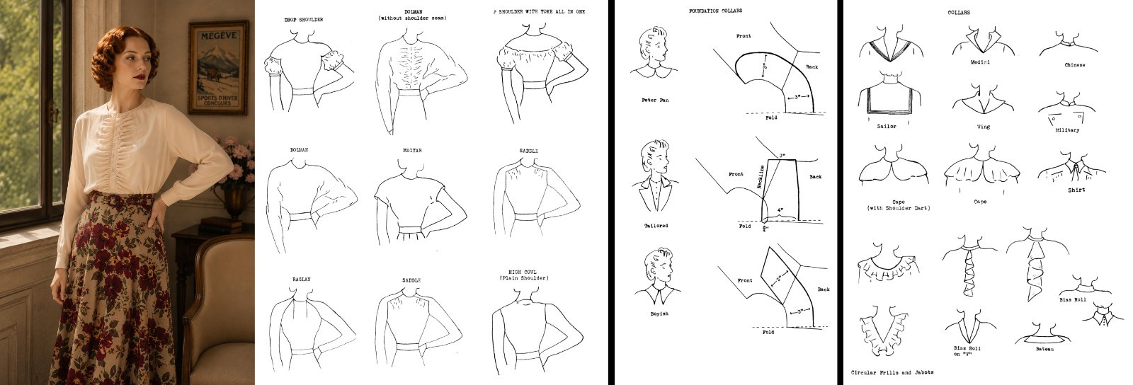 Systematic Dress Design Pattern Drafting Sewing Vintage 1930s Fashions | Jane