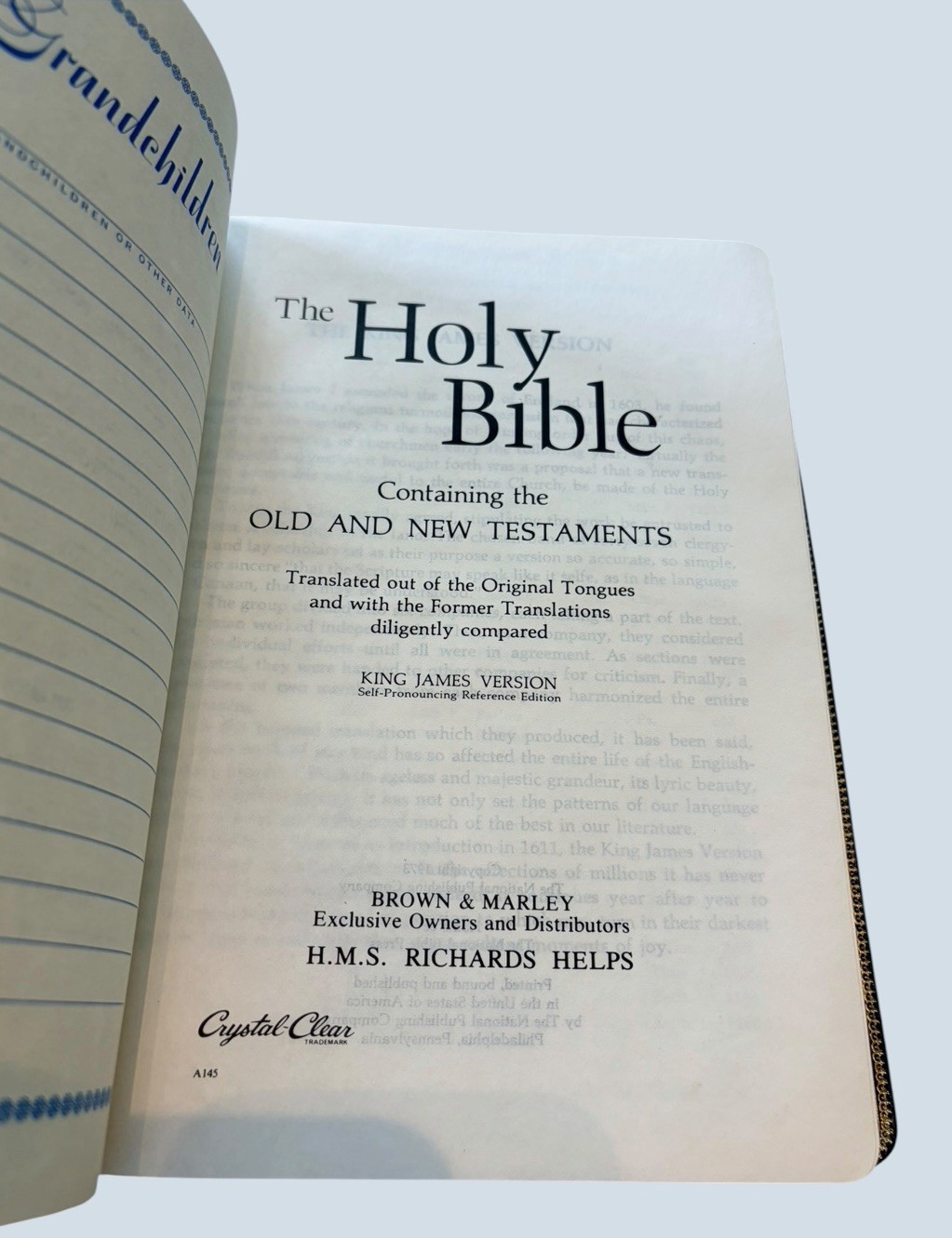 KJV Voice Of Prophecy Bible Brown Cowhide Leather HMS Richard Helps NEW IN BOX