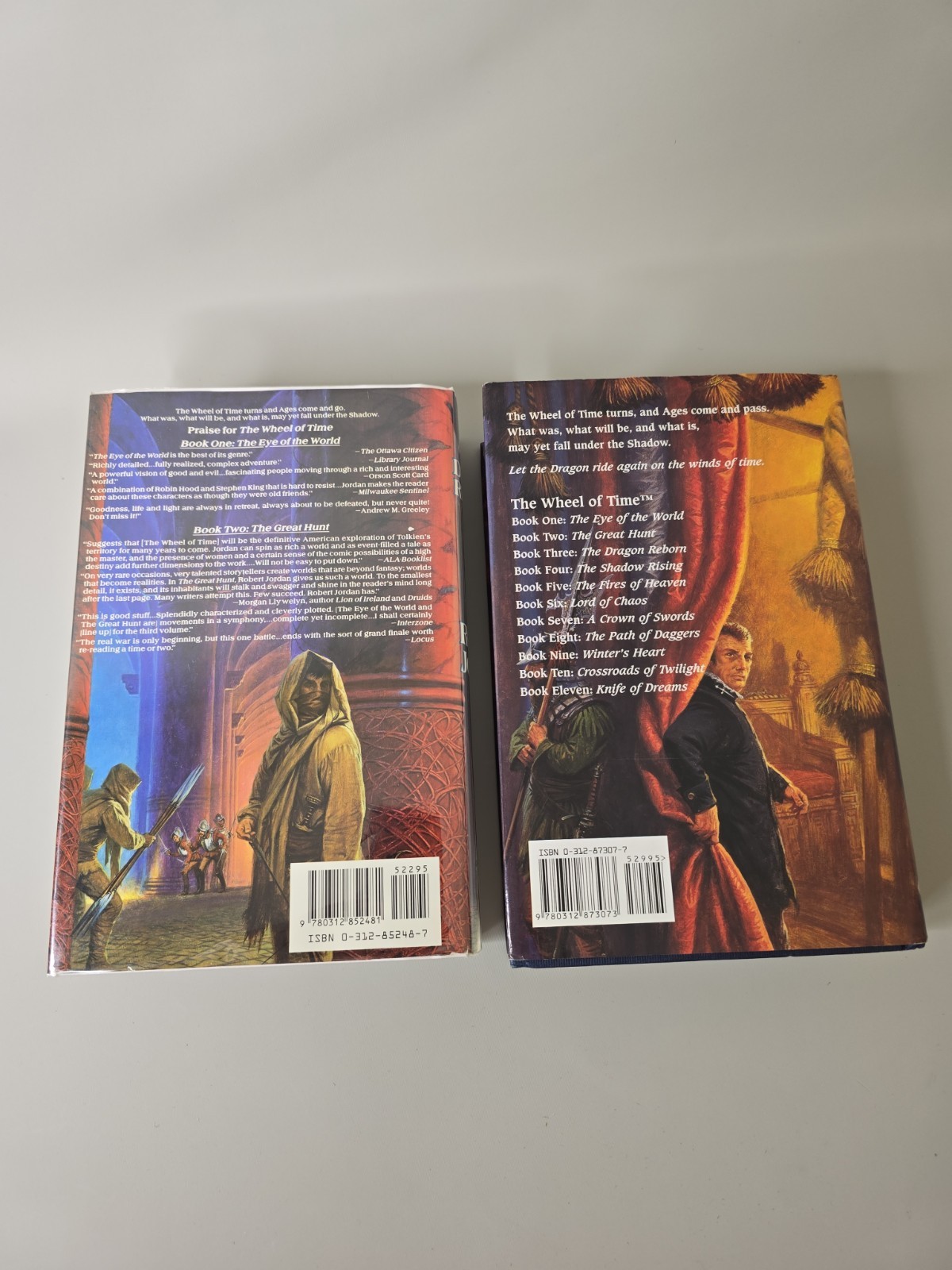 Robert Jordan The Dragon Reborn #3 The Wheel Of Time Hardcover & Knife Of Dreams
