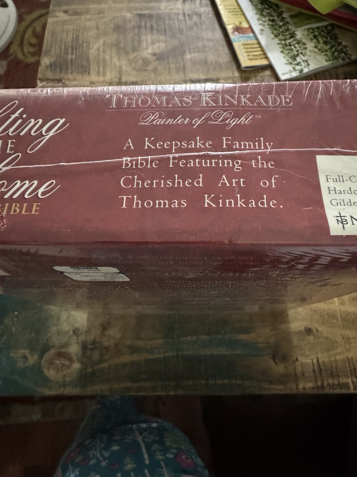 NKJV Thomas Kinkade « Lighting the Way Home » Family HOLY BIBLE Red Letter Edition