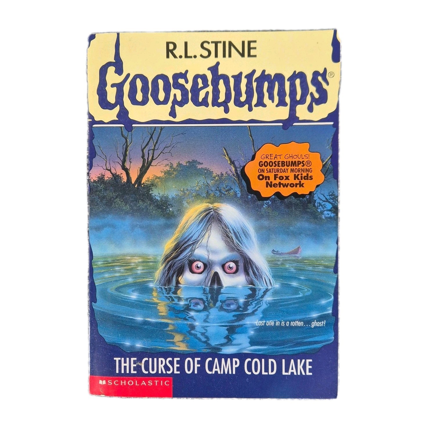 Goosebumps RL Stine #56 The Curse of Camp Cold Lake 1st Edition Book / Inserts