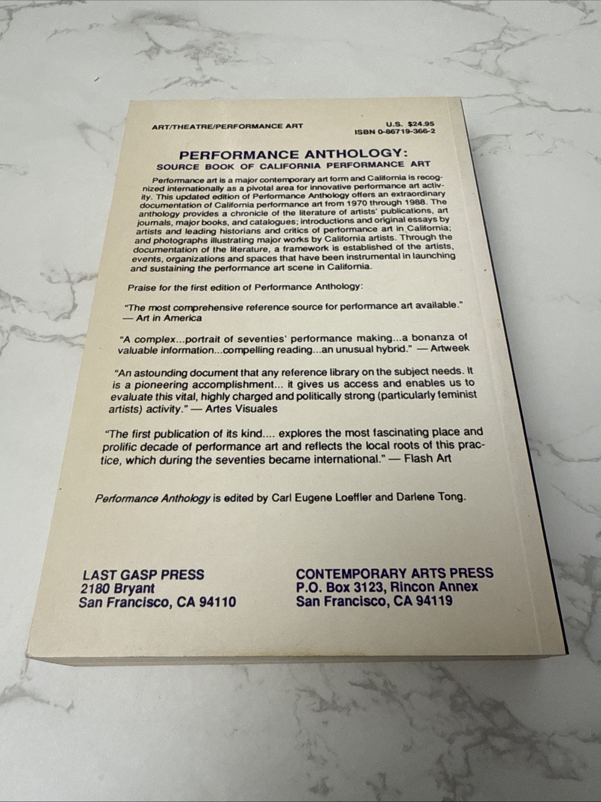 Performance Anthology: Source Book of California Performance Art (Updated Ed…