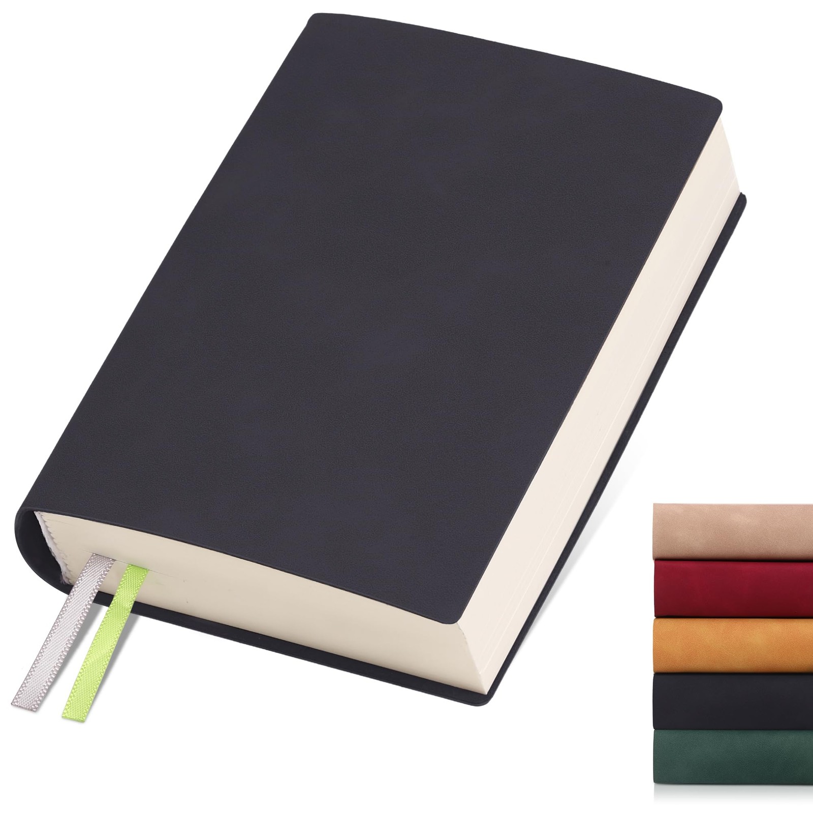 Thick Blank Journal Notebook 400 Pages 3.9 × 5.5 No Lines Soft Leather Pocket