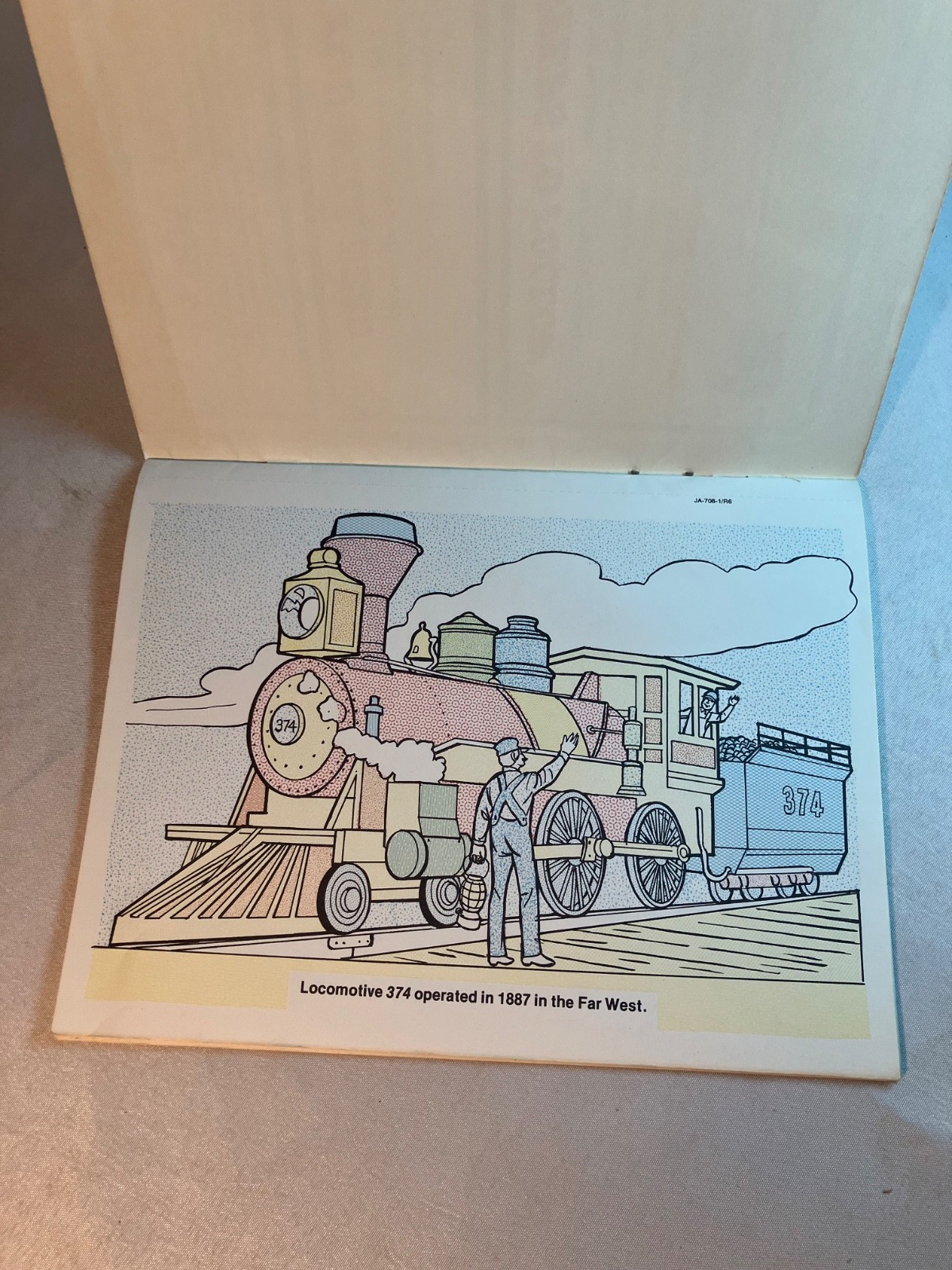 1983 Revell Paint With Water Coloring Book Super Trains Unused