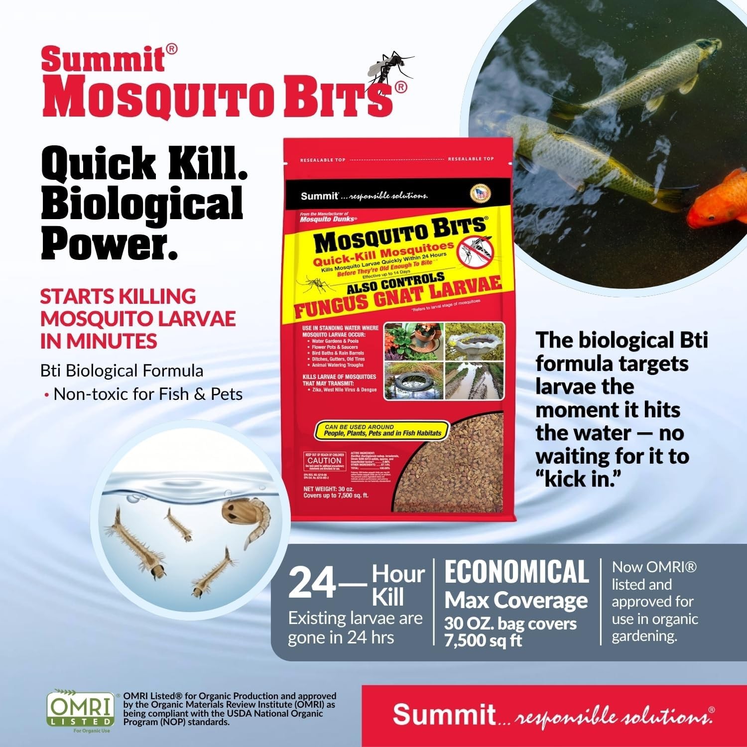 Summit 117-6 Mosquito Bits, Granular, 30 oz Package